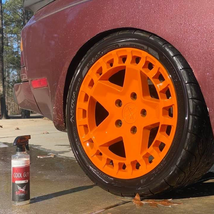 Porsche wheel cleaned with Cool Guy wheel cleaner