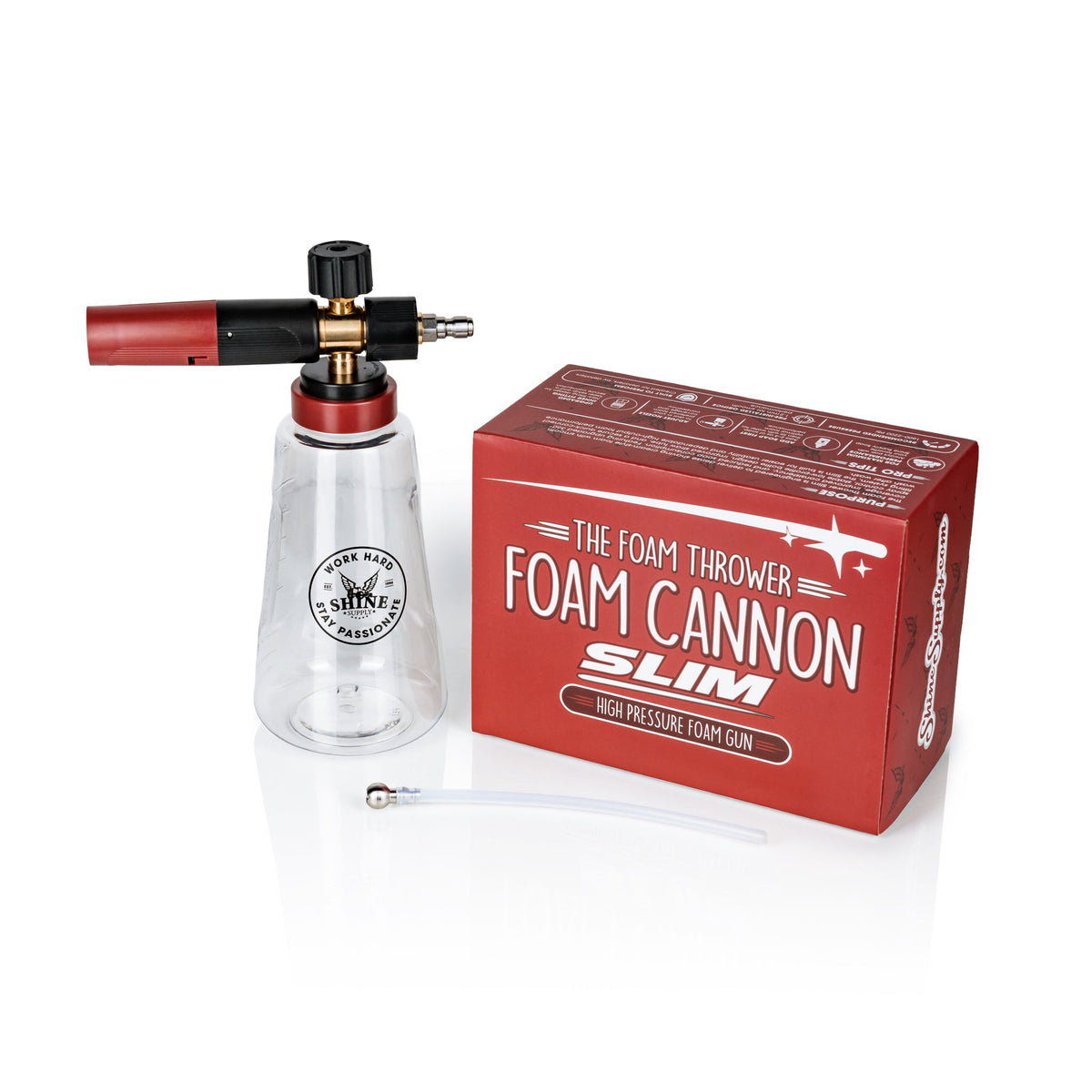 Foam Thrower Slim clear bottle showing soap level