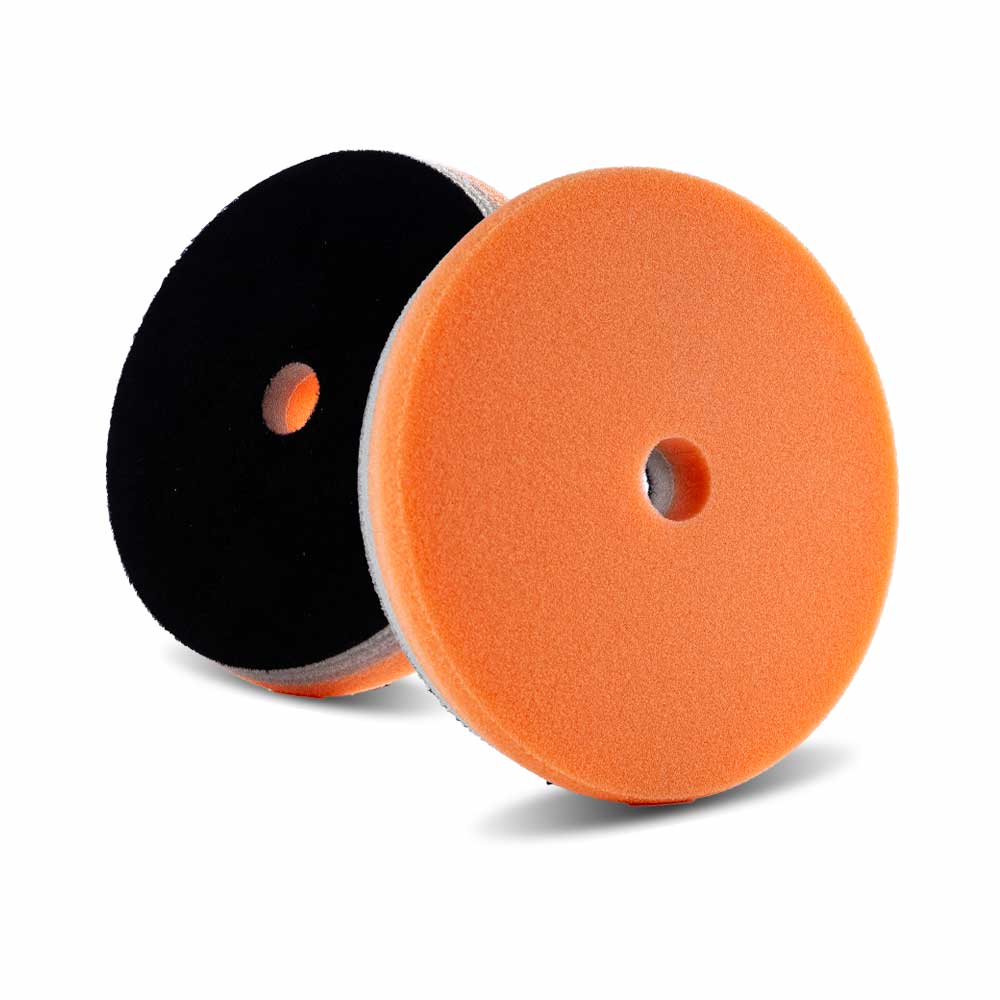 Lake Country orange HDO polishing foam pad with tapered profile